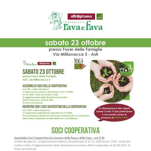 I soci della cooperativa Della Rava e della Fava di Asti si incontrano in assemblea