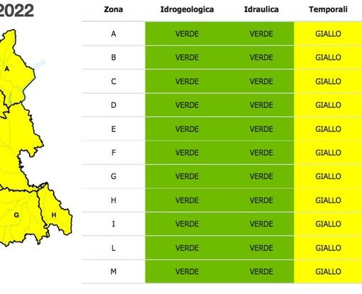 Temporali, forti venti e rischio grandine: domani è allerta gialla su tutto il Piemonte