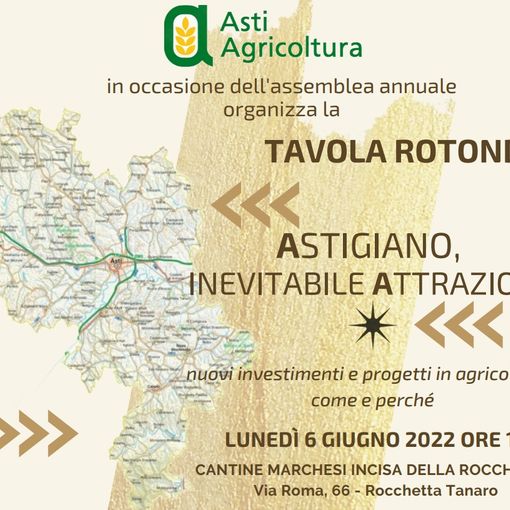 &quot;Astigiano, inevitabile attrazione, i nuovi investimenti e progetti in agricoltura, come e perché”, talk show di Asti Agricoltura