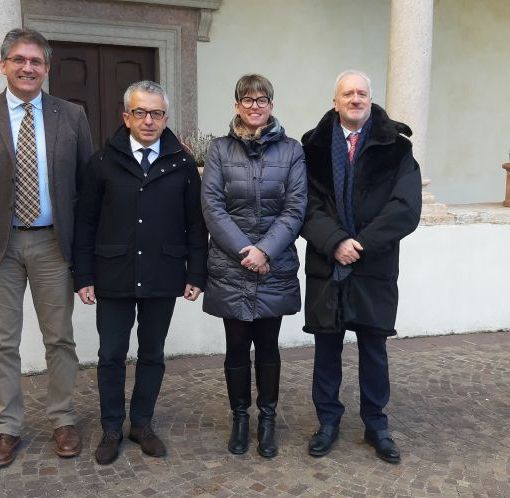 Protopapa con l'assessora Zanotelli e i presidenti Fem e Agrion