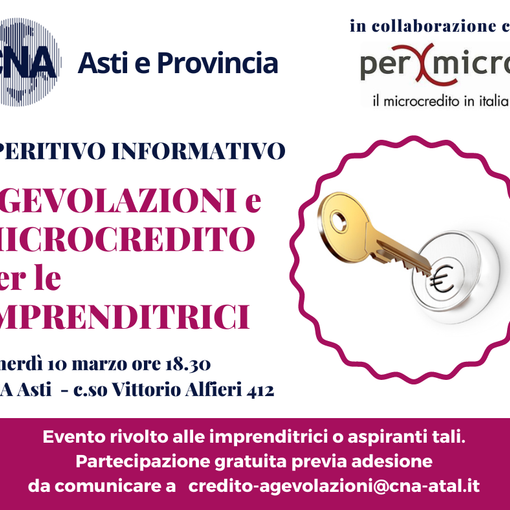 Un aperitivo rivolto a imprenditrici e aspiranti tali con Cna Impresa donna