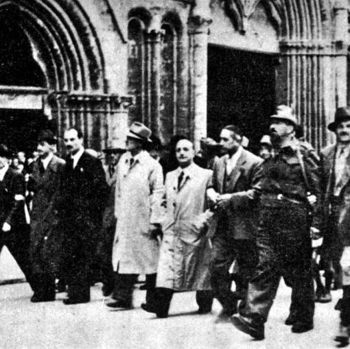 Una storica immagine del 25 aprile 1945 ad Asti