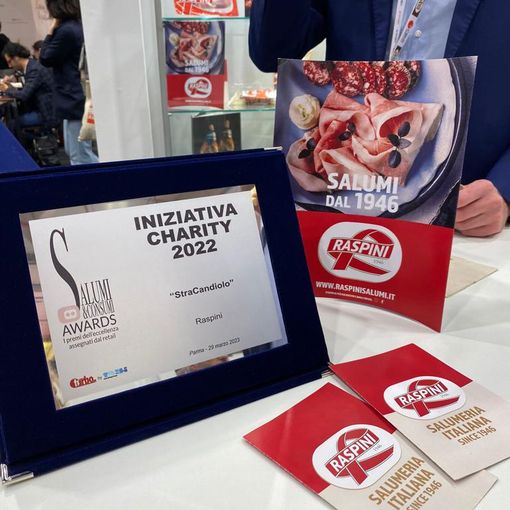 Raspini, premiata con due &quot;Salumi&amp;Consumi Awards&quot;, presenta le sue novità a Cibus Connecting Italy 2023