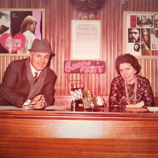 Carlo Bongiovanni con la moglie negli anni Sessanta