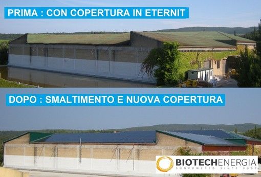 Vuoi rimuovere l'amianto dal tuo tetto senza spese? Con Biotech Energia è possibile!