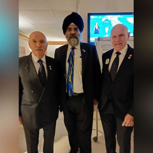 Oscar Bielli, Governatore Distretto Lions 108Ia3, A. P. Singh Vice Presidente Internazionale, Claudio Sabattini Presidente del Consiglio dei Governatori