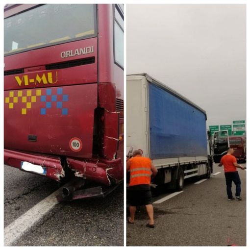 Incidente sulla tangenziale nord di Torino, nei pressi dello svincolo per Caselle: coinvolto autobus astigiano