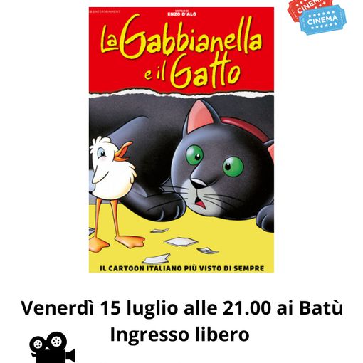 Cinema: &quot;La gabbianella e il gatto&quot;, venerdì sera a Villanova