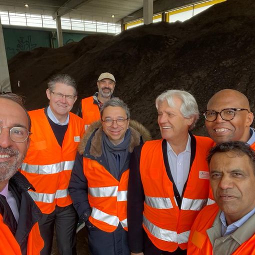 Delegazione internazionale di Sphère in visita all'impianto Gaia di San Damiano d'Asti