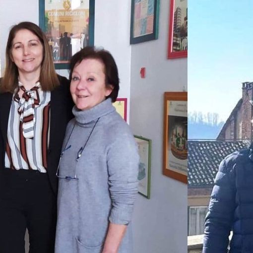 Gli addetti con i sindaci Macchia (Villafranca) e Forno (Baldichieri)