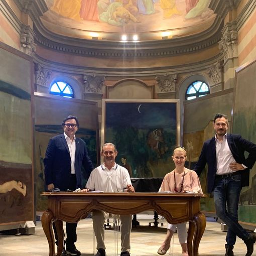 Da sinistra: Roberto Cerrato, Gianfranco Comaschi, Laura Capra, Pierluigi Vaccaneo