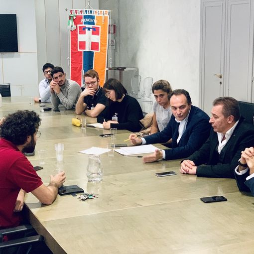 Il presidente del Piemonte Alberto Cirio oggi ha incontrato gli studenti per parlare di Borse di studio