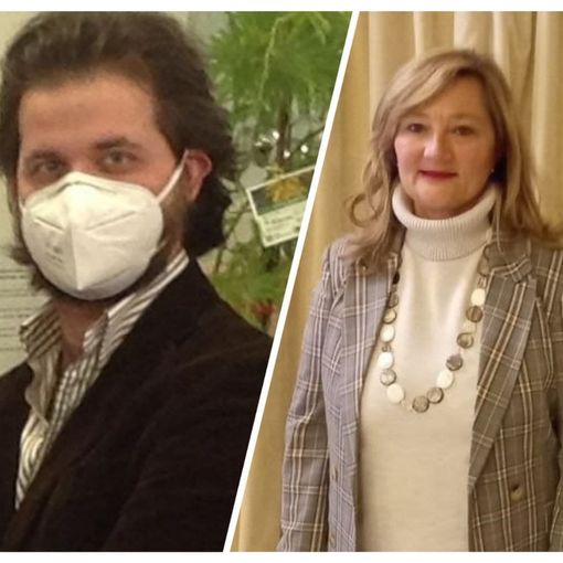Collage fotografico con il presidente di Confagricoltura Gabriele Baldi e il direttore dell'associazione Mariagrazia Baravalle