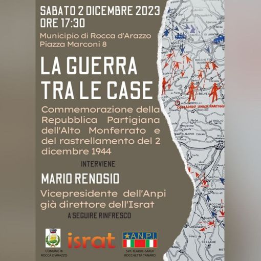 Rocca d’Arazzo ricorda la Repubblica Partigiana e il rastrellamento del 2 dicembre 1944