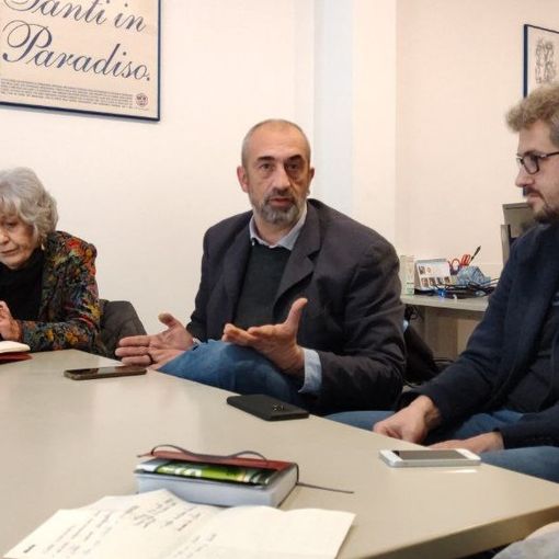 Un momento della conferenza stampa di questo pomeriggio