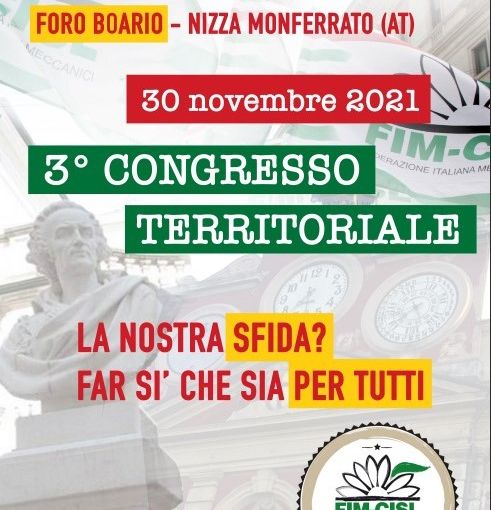 La locandina del congresso in programma martedì a Nizza Monferrato