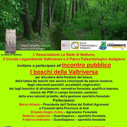 L'importanza dei boschi al centro di un convegno in programma a Roatto