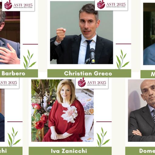 I principali testimonial della candidatura astigiana a Capitale Italiana della Cultura 2025