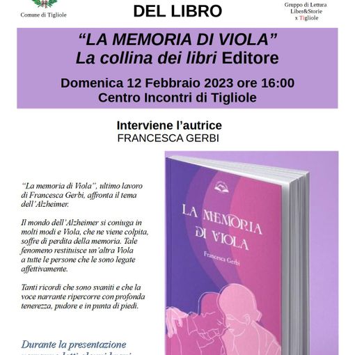 Domenica 12 a Tigliole il Gruppo di Lettura Liber&amp;Storie incontrerà l’autrice Francesca Gerbi