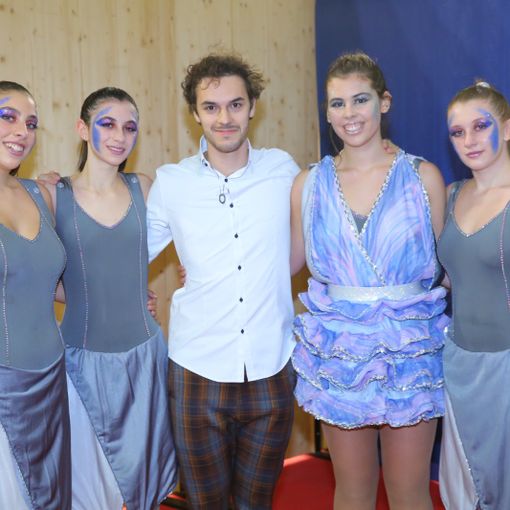Il Quartetto Euphorie con l'allenatore Federico Trento