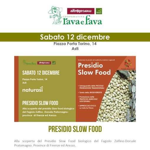 Ad Asti, sabato 12 novembre da NaturaSì proseguono gli appuntamenti dedicati ai presìdi Slow Food