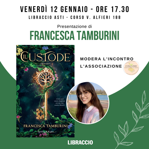 Presentazione astigiana per il romanzo d'esordio della influencer letteraria Francesca Tamburini