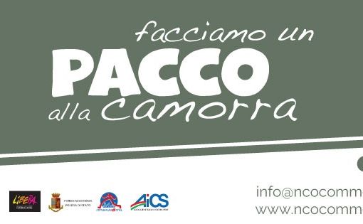 Locandina dell'iniziativa &quot;Facciamo un pacco alla camorra&quot;
