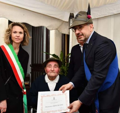 Domenico Monticone con il sindaco di Asti e presidente della Provincia Maurizio Rasero e la vice sindaco di Asti Stefania Morra
