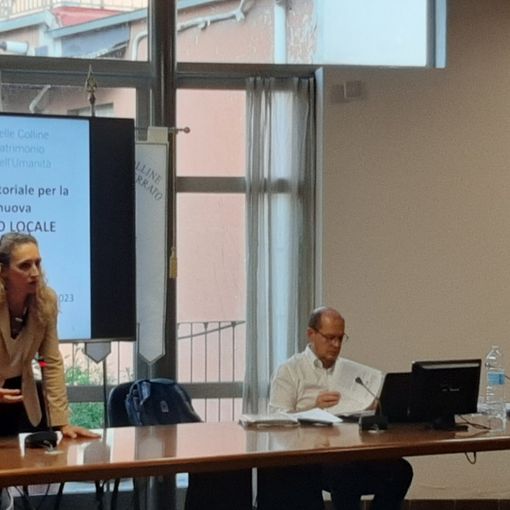 In foto: Barbara Baino, Vice Presidente del GAL  e Sindaco di Mongardino, all’apertura dei lavori