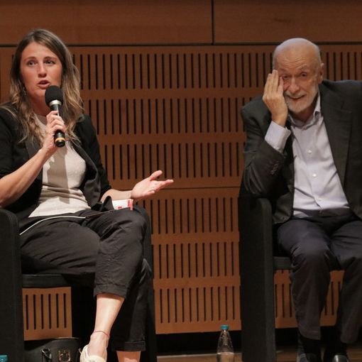 Gribaudo e Petrini nel corso dell'incontro