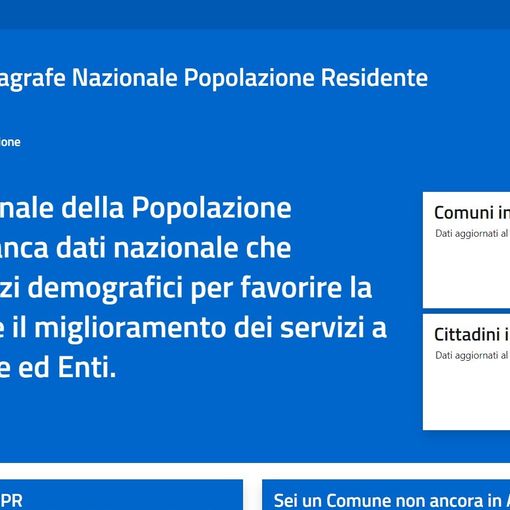 L'home page del nuovo portale