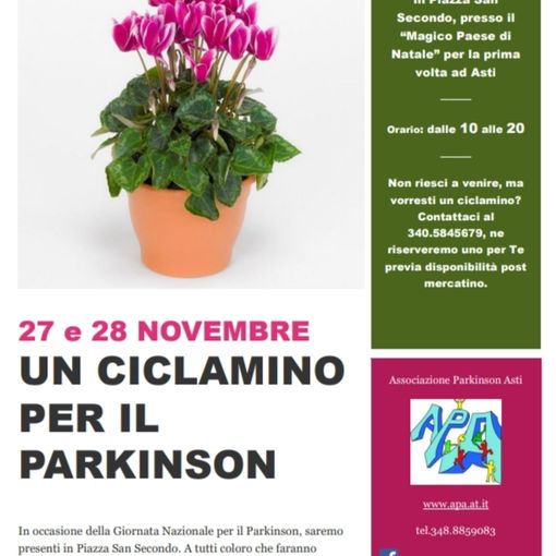 L'associazione Parkinson Asti al Magico Paese di Natale, con una casetta in piazza San Secondo