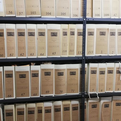 Parte dei faldoni che verranno digitalizzati