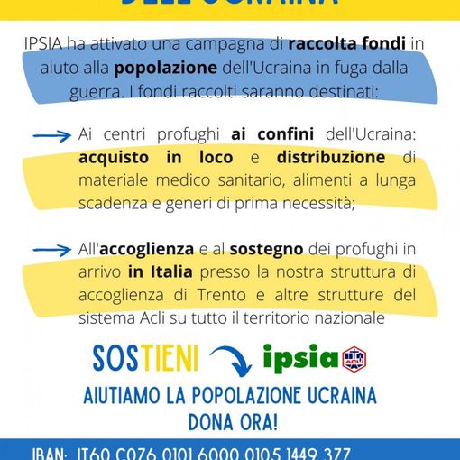 La locandina della raccolta fondi
