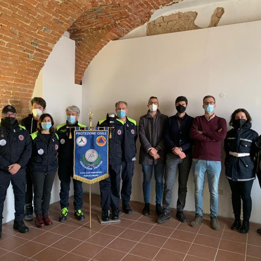 A Moncalvo, vicino al Comune, inaugurazione locali della Protezione civile