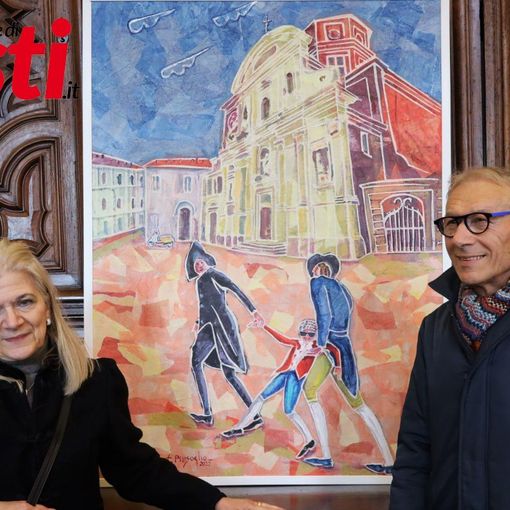 Pinsoglio ritratto con Carla Forno, direttrice del Centro Studi Alfieriani. A fine articolo numerosi altri scatti realizzati da Efrem Zanchettin - Merfephoto