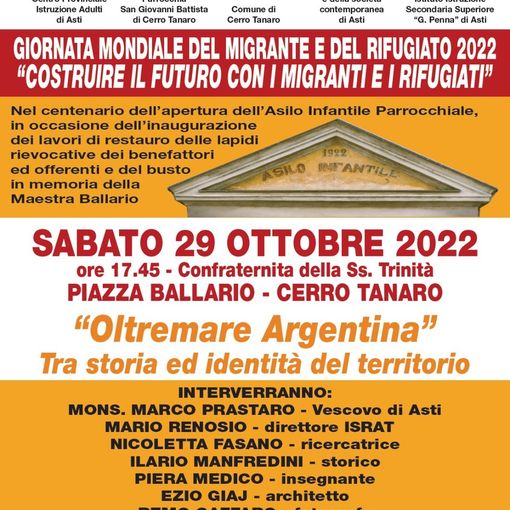 La locandina dell'incontro in programma a Cerro Tanaro