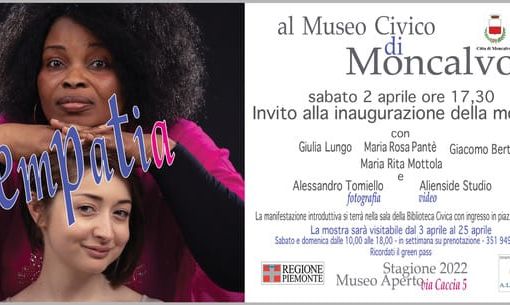 L'invito all'inaugurazione della mostra