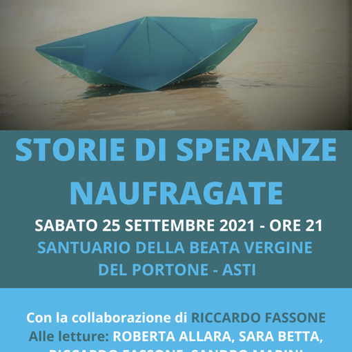 Questa sera &quot;Storie di speranze naufragate&quot; al santuario della Madonna del Portone