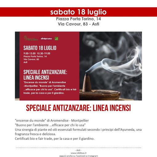 Sabato 18 luglio nei punti vendita Rava e Fava di Asti, giornata dedicata da &quot;Aromandise&quot;