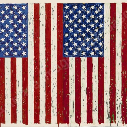 Quadro rielaborazione della bandiera USA