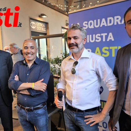 Paolo Lanfranco ritratto insieme a Fabio Carosso, Andrea Giaccone e Riccardo Molinari alla recente presentazione dei candidati Consiglieri della Lega (Ph. Merfephoto - Efrem Zanchettin)