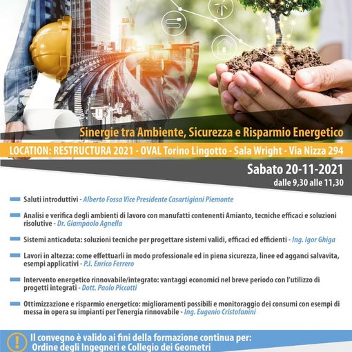 La locandina del convegno in programma sabato 20 novembre