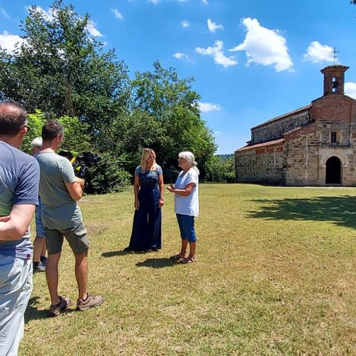 Un'immagine delle riprese effettuate nell'Astigiano