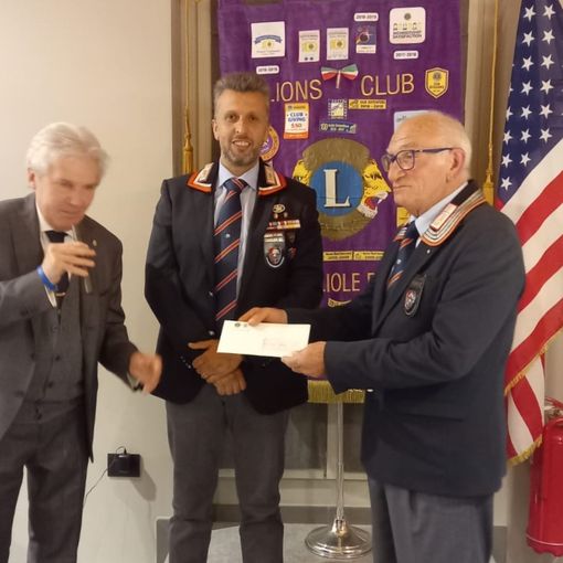Conviviale Lions Costigliole in omaggio alla Protezione Civile