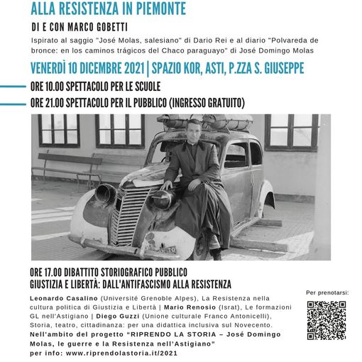 La locandina dello spettacolo in programma stasera allo Spazio Kor