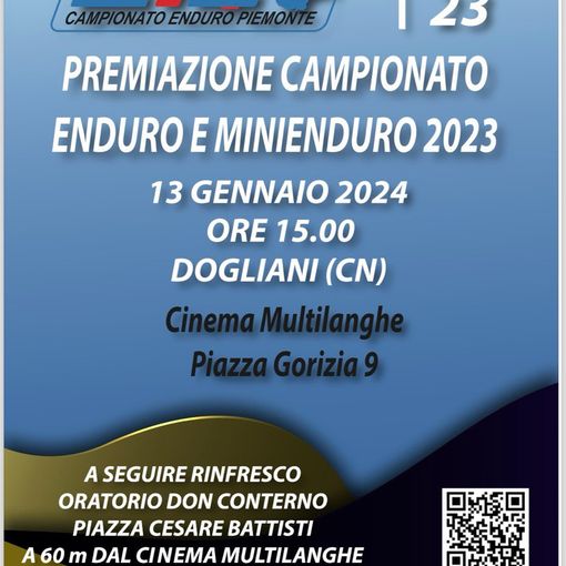 Il moto club Alfieri alla premiazione del Campionato regionale enduro e mini