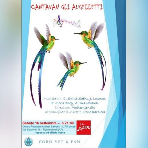 La locandina della serata musicale in programma sabato presso il Centro Lipu