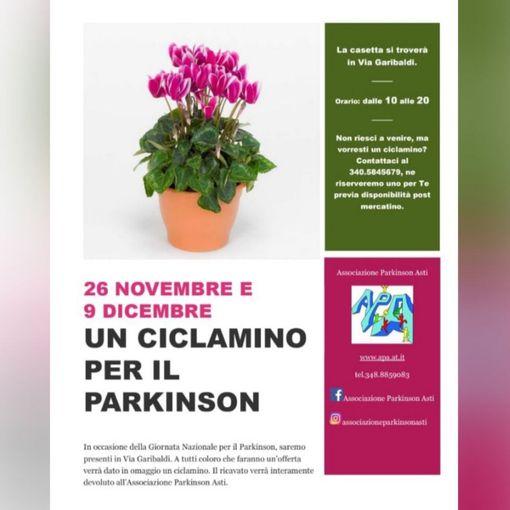 La locandina dell'iniziativa dell'Associazione Parkinson Asti