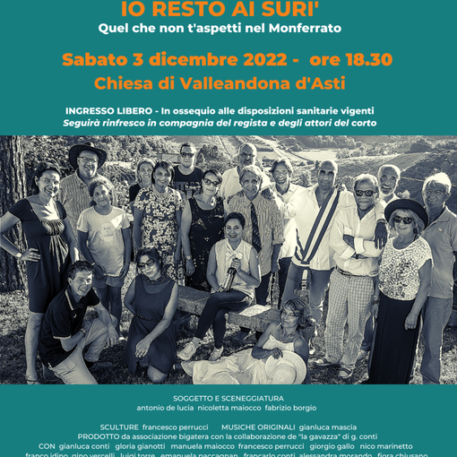 La locandina della proiezione del cortometraggio